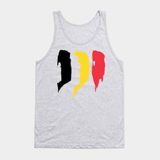 Belgium Flag - Brush Strokes Tank Top